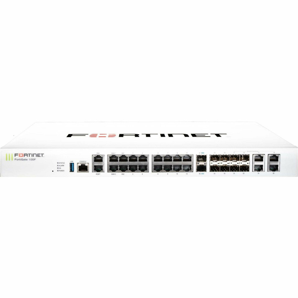 Fortinet FortiGate FG-100F Network Security/Firewall Appliance - FG-100F-NFR