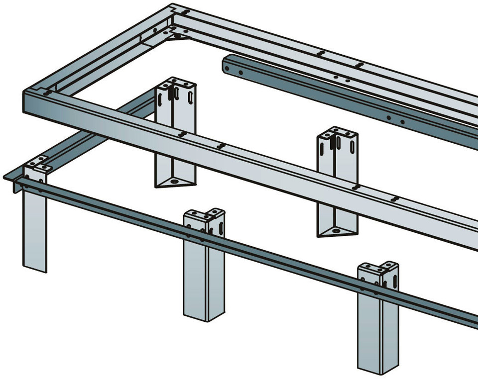 Middle Atlantic 3BAY VRK FOOT SET, 12 FLOO - VFEET-3-12