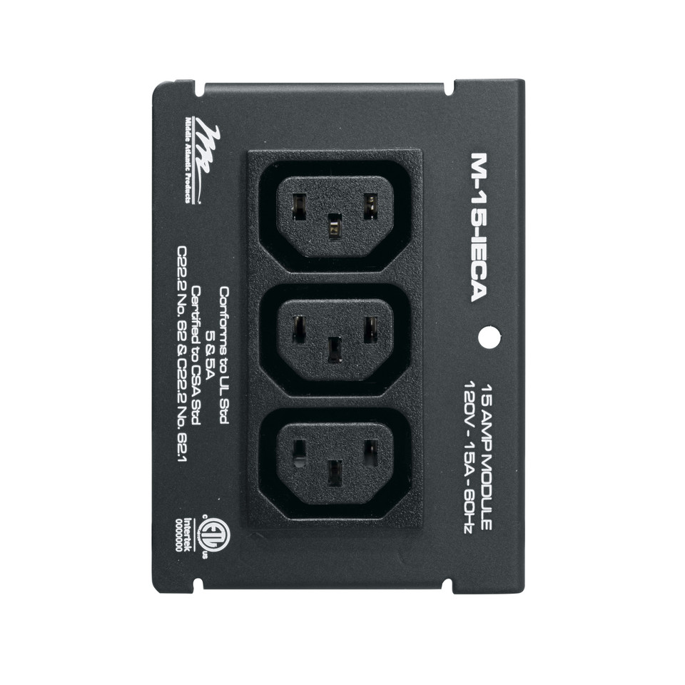 Middle Atlantic 4 MPR 15A 3-GANG IEC MOD - M-15-IECA