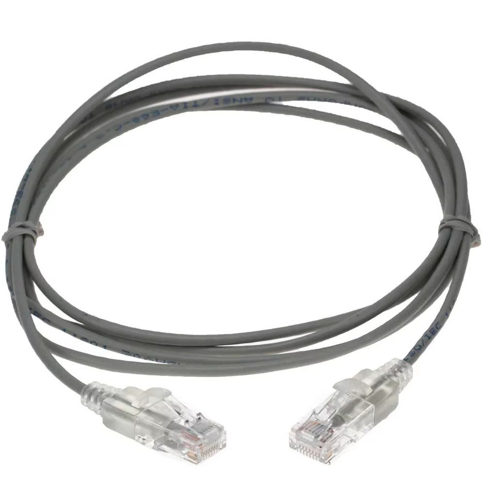 Micropac 7Ft Cat6 UTP Slim Ethernet Nw Bootd Cbl - C6S-7-WHTB