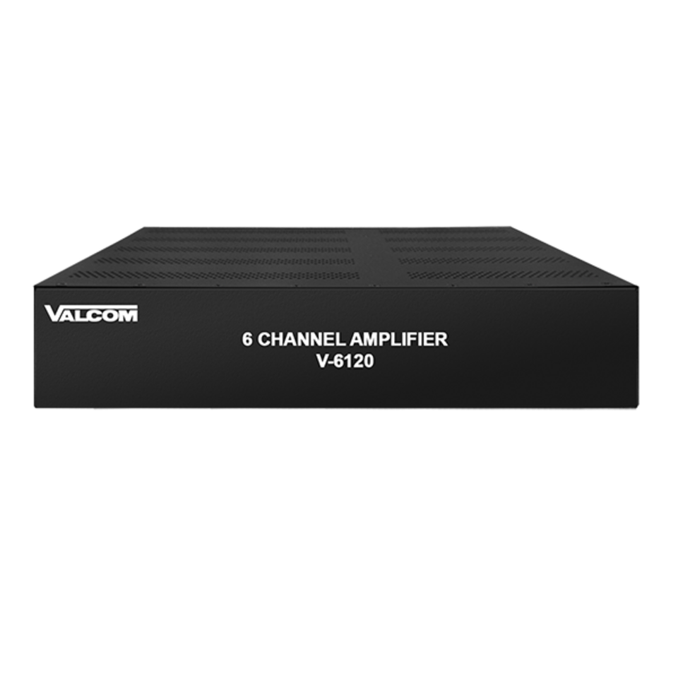 Valcom 6-Channel Amplifier, 120 Watts - V-6120