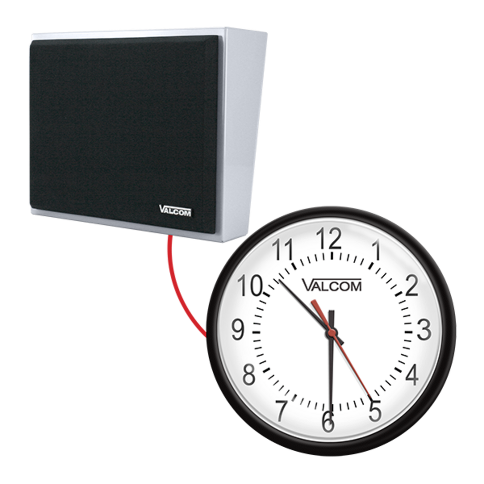 Valcom IP Wall Speaker/Analog Clock Combo - Vip-4171-A12-Ic