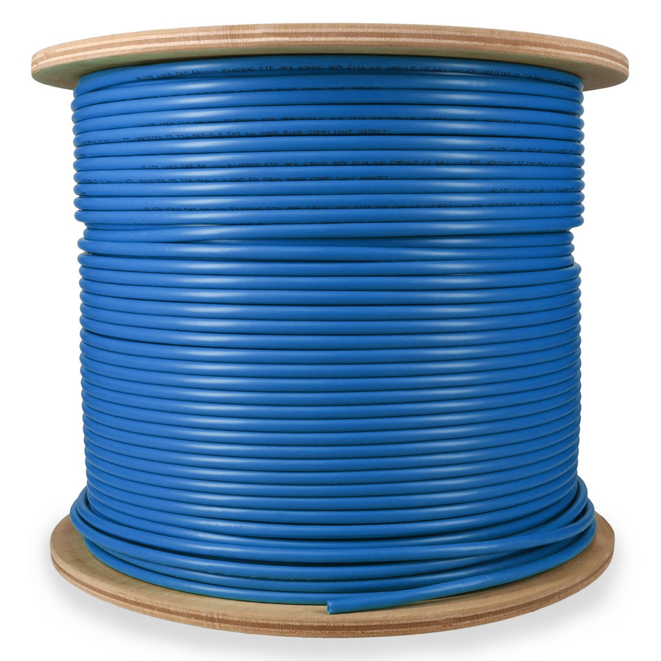 AddOn 1000ft Non-Terminated Cat6A Shielded Straight Blue STP Copper Plenum Patch Cabl - ADD-CAT6A1KSP-BE