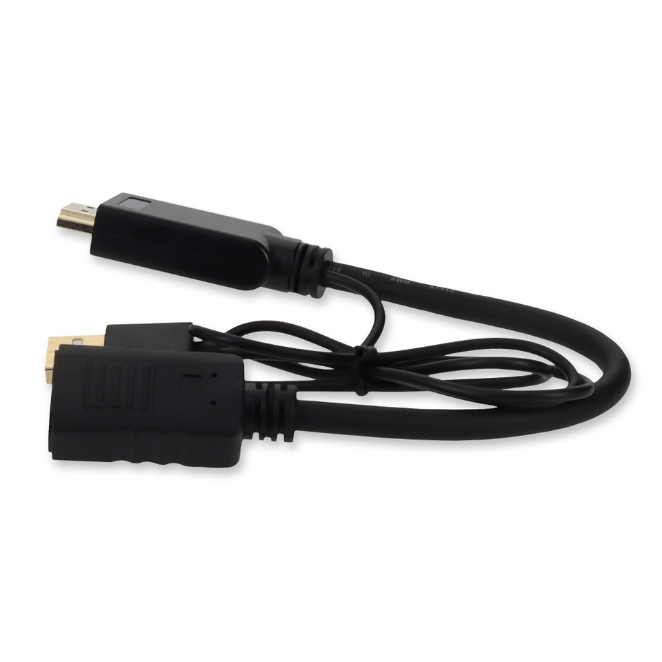 AddOn 8in HDMI/DP M/F USB Powered Black Adapter Cable - HDMI2DPUSB