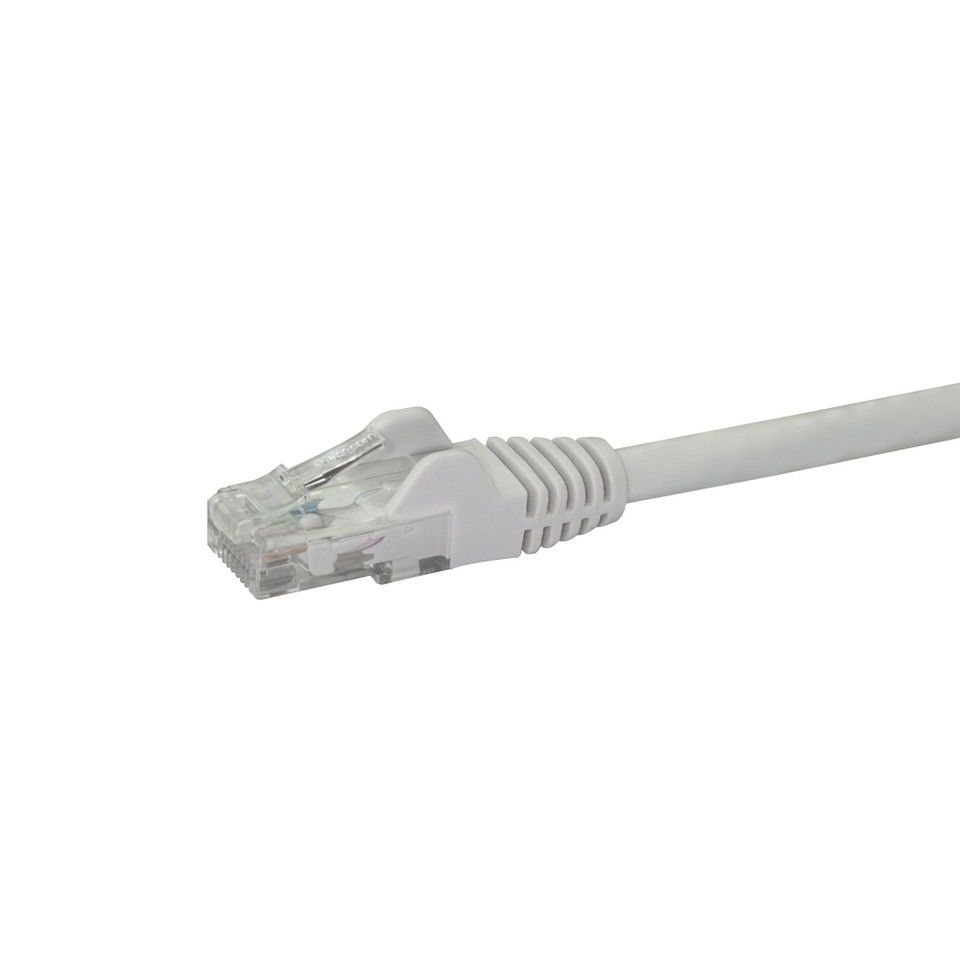 Startech Cat6 Patch Cable With Snagless Rj45 Connectors - 10 Ft, White - N6PATCH10WH