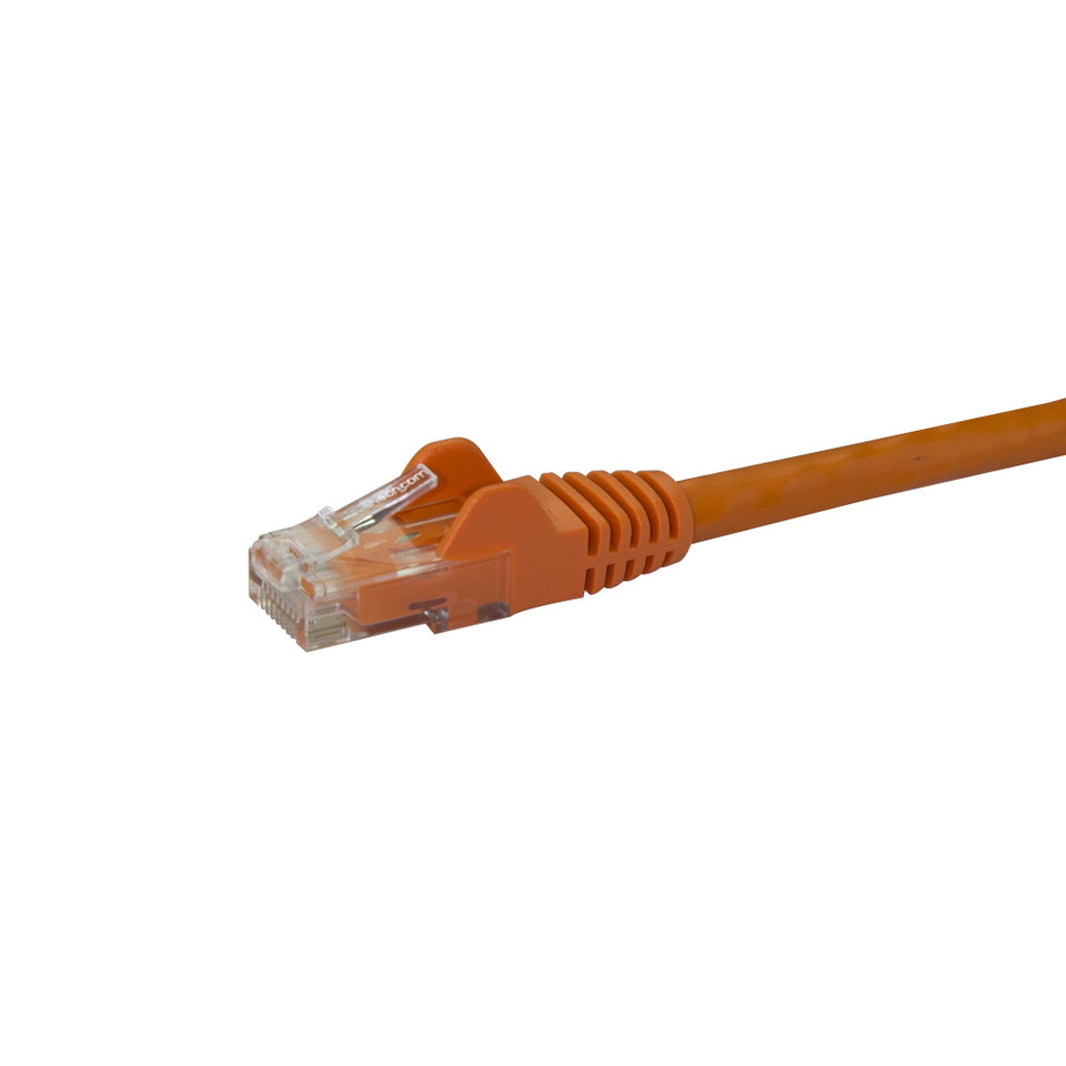 Startech Cat6 Patch Cable With Snagless Rj45 Connectors - 25 Ft, Orange - N6PATCH25OR