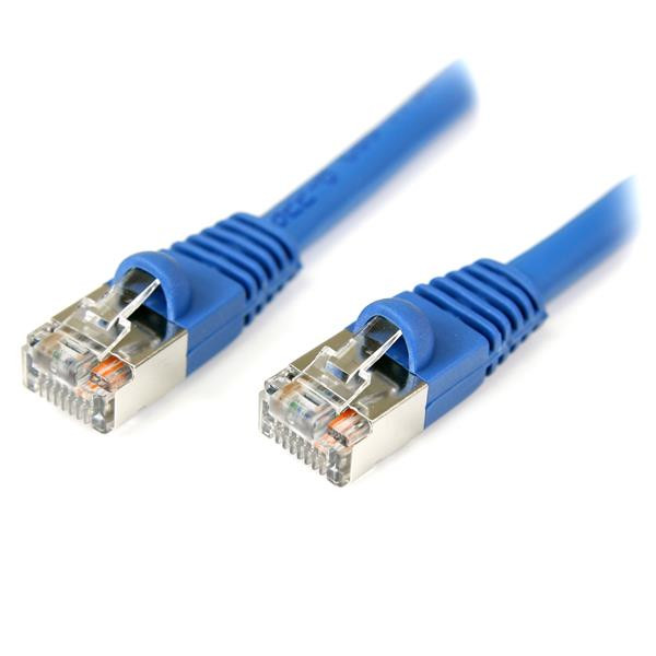 Startech 15 Ft Cat5E Blue Snagless Shielded Rj45 F/UTP Cat 5E Patch Cable - 15Ft Patch Cord - S45PATCH15BL