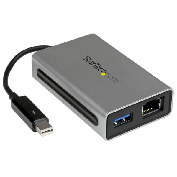 Startech Thunderbolt To Gigabit Ethernet Plus USB 3.0 - Thunderbolt Adapter - TB2USB3GE