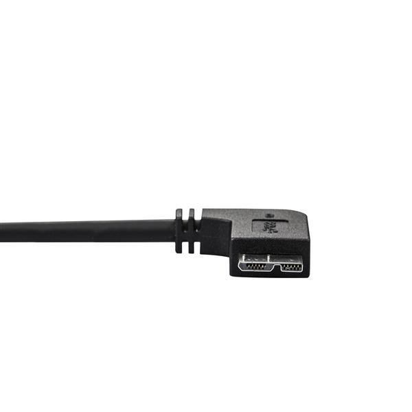 Startech Slim Micro USB 3.0 Cable - M/M - Left-Angle Micro-USB - 0.5M (20In) - USB3AU50CMLS