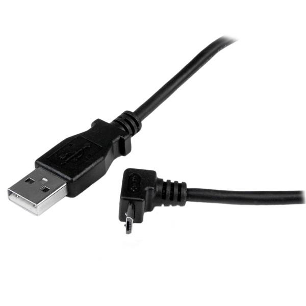 Startech 2M Micro USB Cable - A To Up Angle Micro B - USBAUB2MU