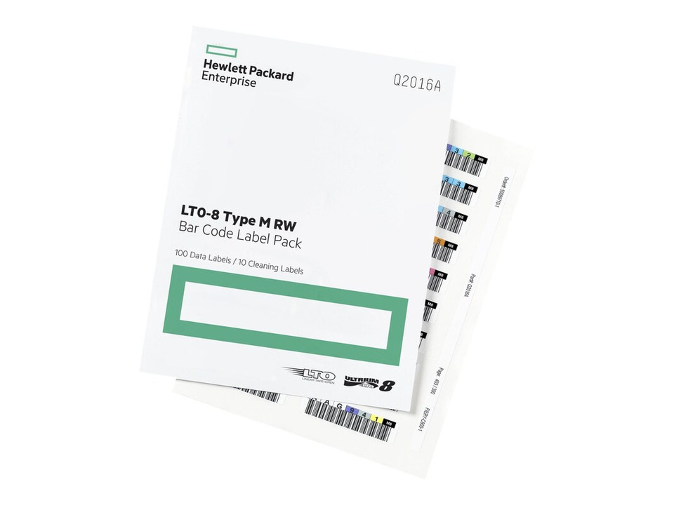 HPE Lto-7 Ultrium Type M Rw Bar Code Label Pack - Q2016A