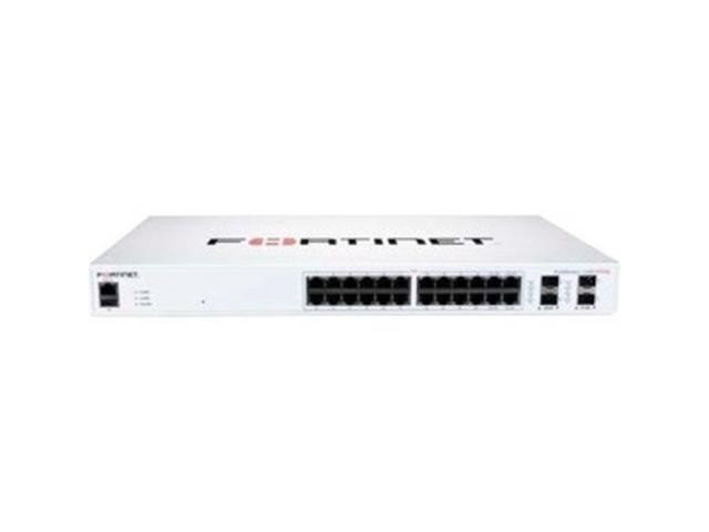 Fortinet  L2+ managed POE switch with 24GE + 4SFP+, 24port POE with max 370W limit And smart fan temperature control - FS-124F-FPOE