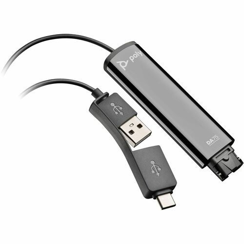 HP Poly Da75 Usb To Qd Black Adapter Taa - 786C6AA