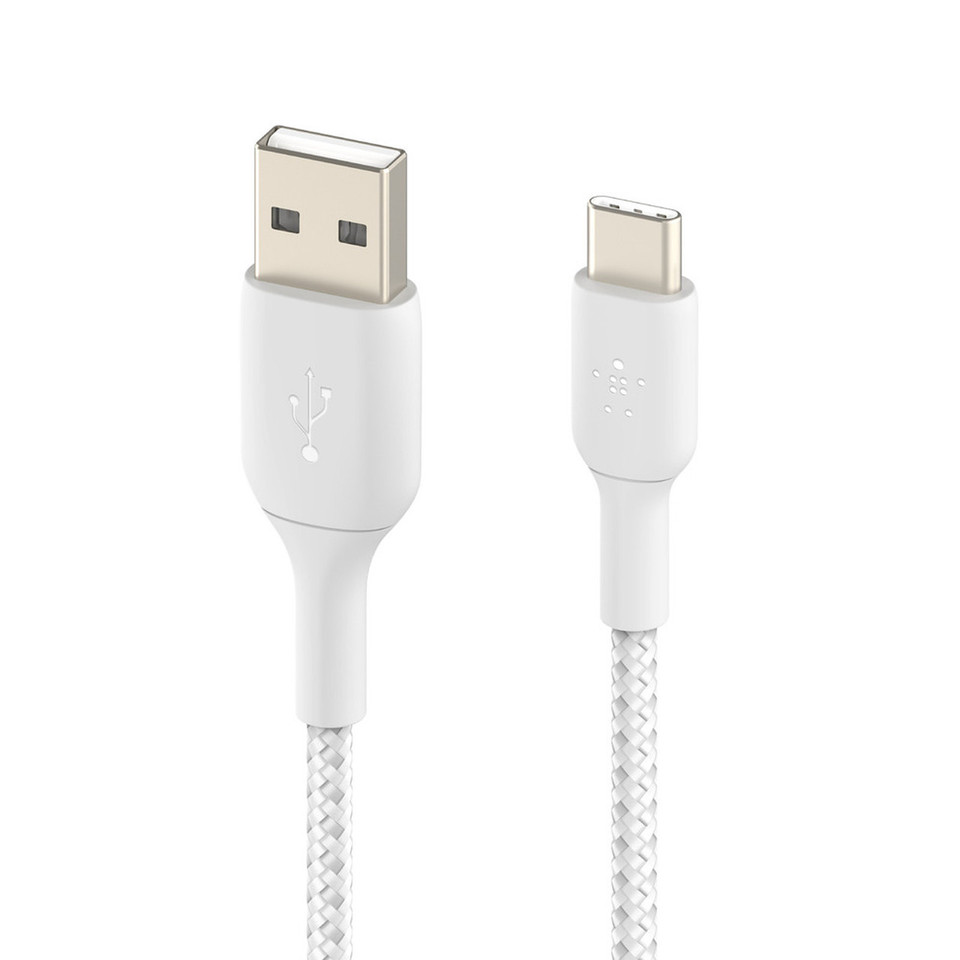 Belkin Braided C-A 1M, WHT - PMWH2002BT1M