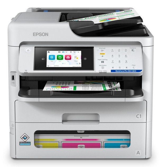 Epson WorkForce Pro EM-C800 Wired & Wireless Inkjet Multifunction Printer - Color - C11CK19201