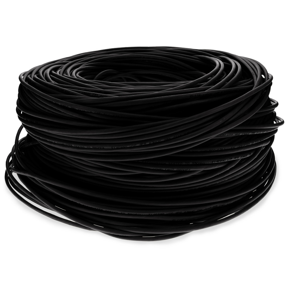 AddOn 1000ft Black Cat6 STP Pvc Copper Patch Cable - ADD-CAT6BULK1KS-BK