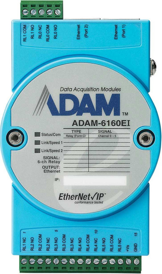 Advantech 6-ch Relay Ethernet/ip Module - ADAM-6160EI-AE