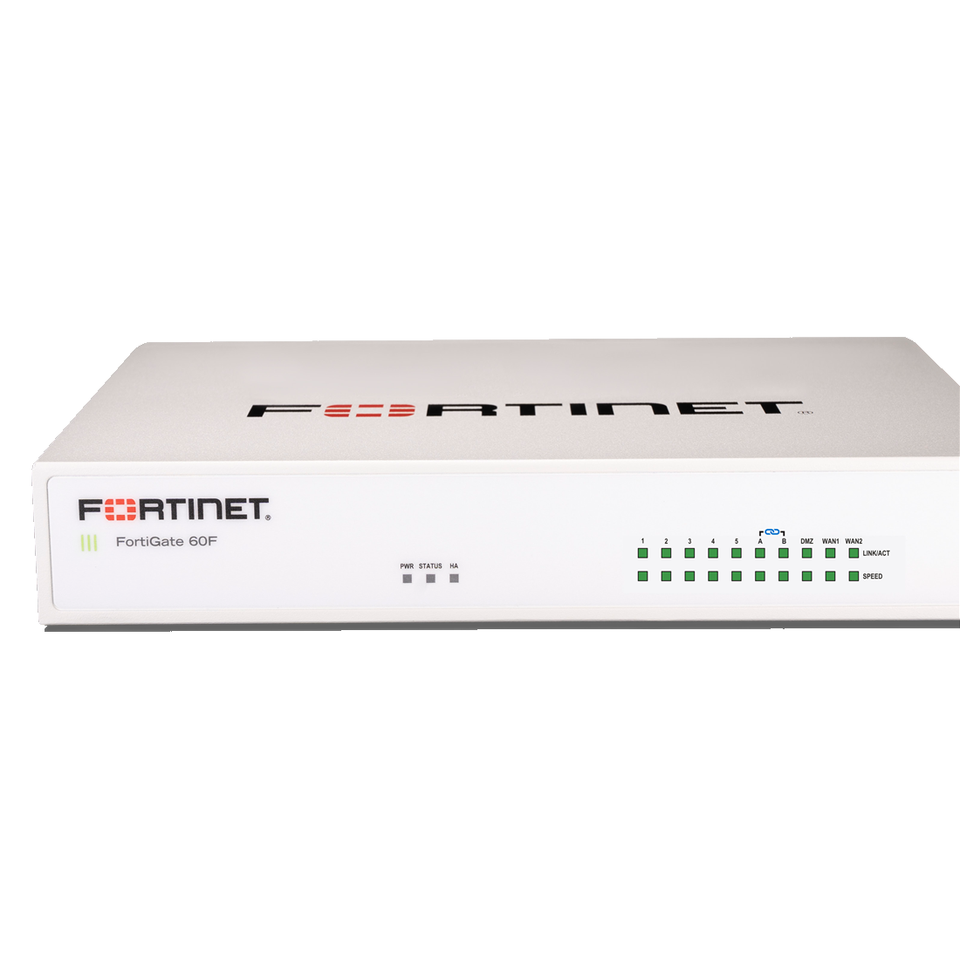 Fortinet fortigate 60F - Security Appliance - With 524X7 Forticare And Fortiguard SMB Protection - Gige - Desktop - FG-60F-BDL-879-60