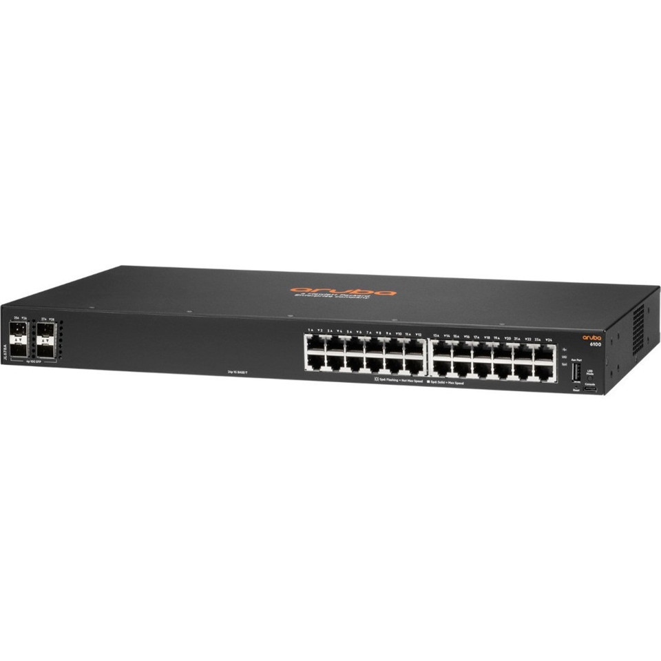 HPE Aruba 6100 24G 4SFP+ Switch - JL678A#AKJ