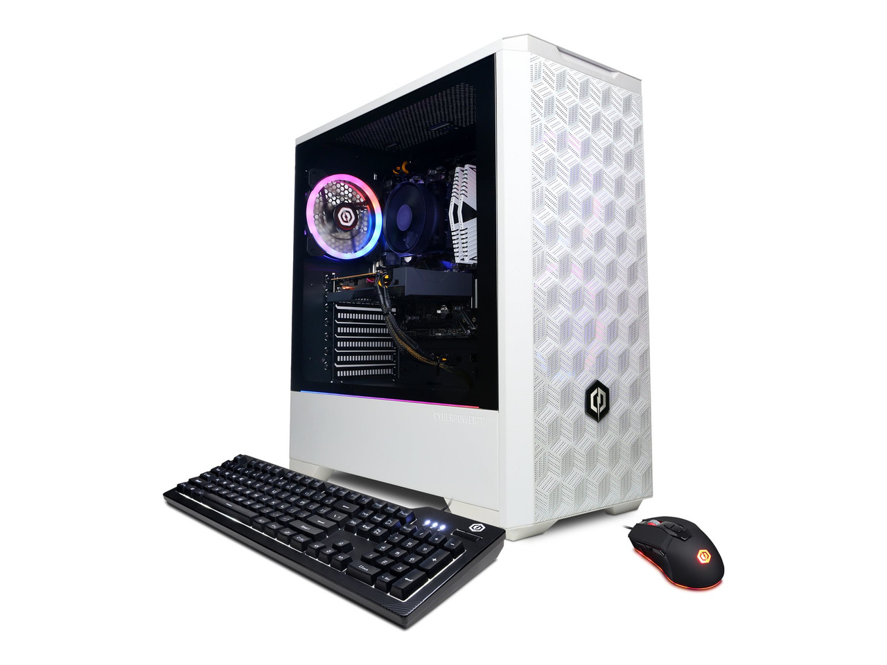 CyberPowerPC Gamer Master GMA9300CPG Gaming Desktop Computer - AMD Ryzen 7 7700X Octa-core (8 Core) 4.50 GHz - 16 GB RAM DDR5 SDRAM - 1 TB M.2 PCI Express NVMe SSD - Mid-tower - White - GMA9300CPG