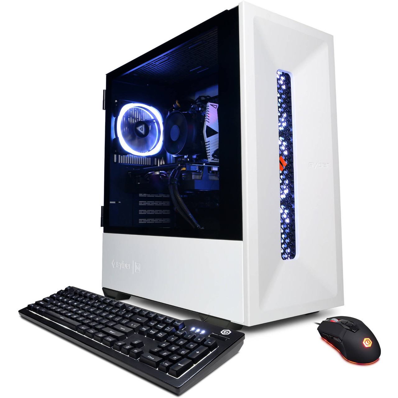 CyberPowerPC Gamer Master GMA9020CPGV7 Gaming Desktop Computer - AMD Ryzen 5 7600X Hexa-core (6 Core) 4.70 GHz - 16 GB RAM DDR4 SDRAM - 1 TB M.2 PCI Express NVMe SSD - Mid-tower - White - GMA9020CPGV7