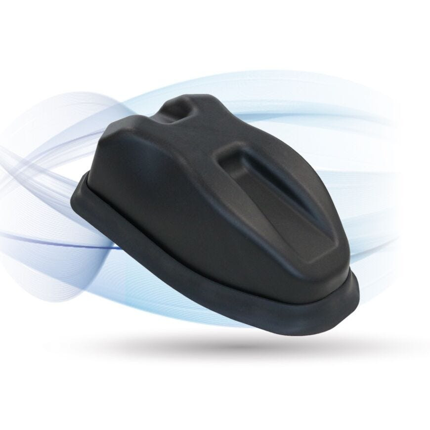 Airgain CENTURION 4G 7in1 with four Cellular/LTE, two WiFi & GNSS. Bolt mount. Black. 1 foot coax to be connected to EZConnect cable assembly. - AP-CT4G-C4W2G-Q-B1