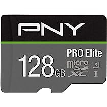 PNY Pro Elite 128 GB Class 10/UHS-I (U3) microSDXC - 100 MB/s Read - 90 MB/s Write - Lifetime Warranty - P-SDUX128U395PRO-GE