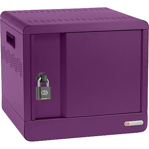 Bretford 10X Cube Micro Station, Padlock, Pre-Wired USB-C, Orchid TVS10USBC-ORC