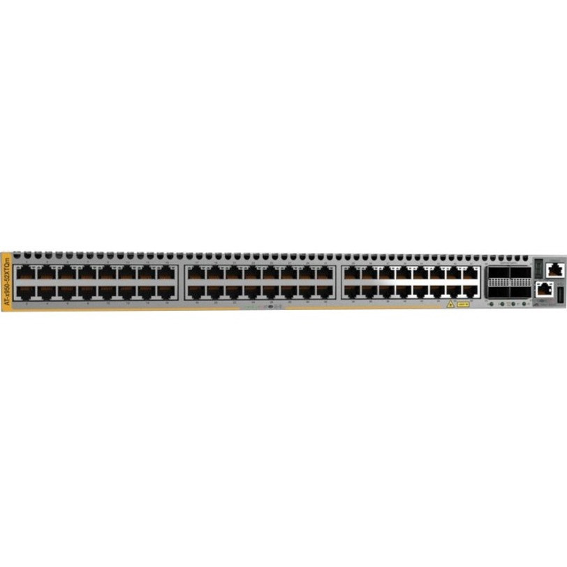 Allied Telesis AT-x950-52XTQm Layer 3 Switch - 48 Ports - Manageable - 10 Gigabit Ethernet, 100 Gigabit Ethernet - 100GBase-X, 10GBase-T - 3 Layer Supported - Modular - 300 W Power Consumption - Optical Fiber, Twisted Pair - AT-X950-52XTQM-B05