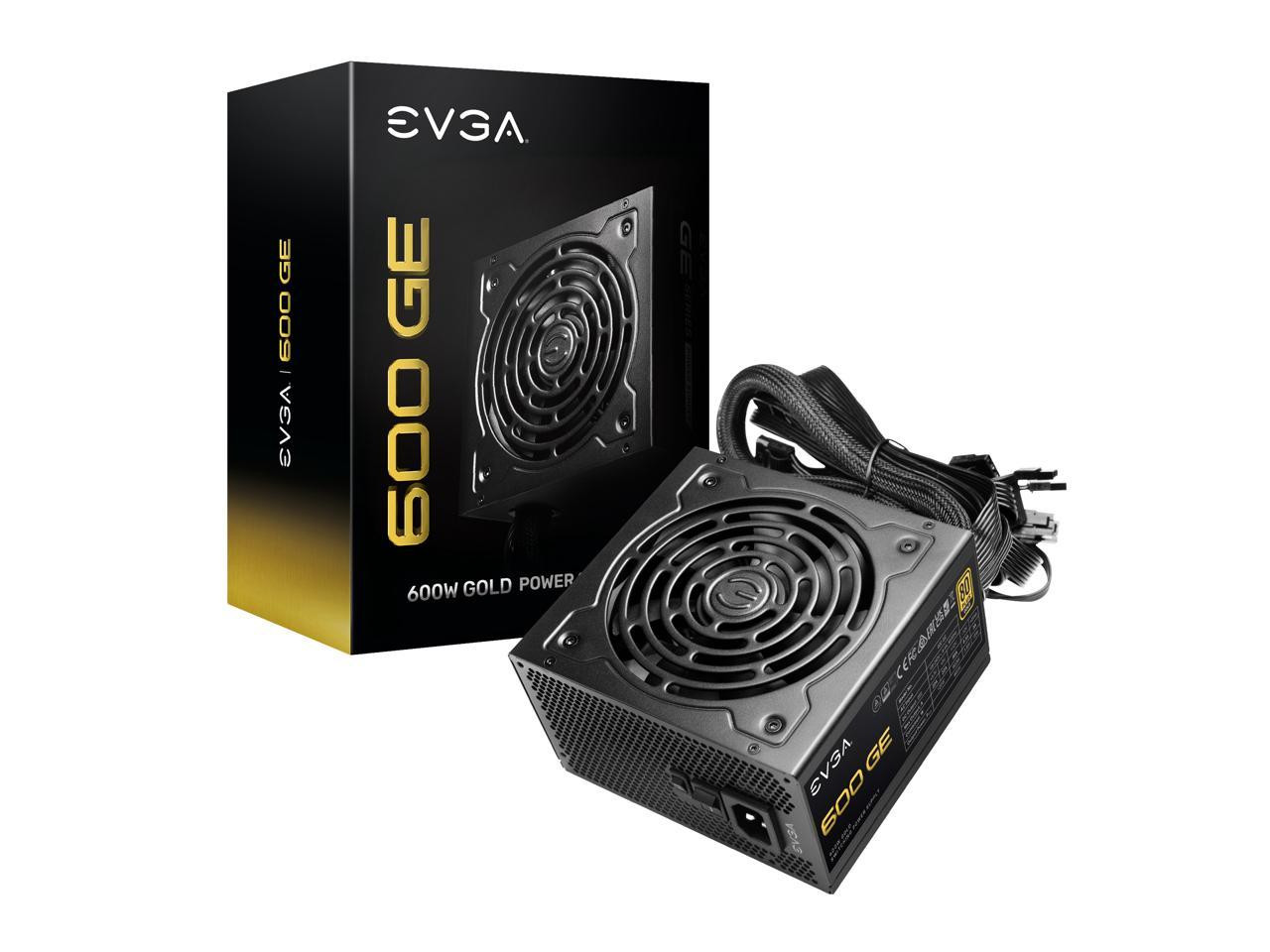 EVGA 600 GE, 80 Plus Gold 600W, Eco Mode, Power Supply - 200-GE-0600-V1