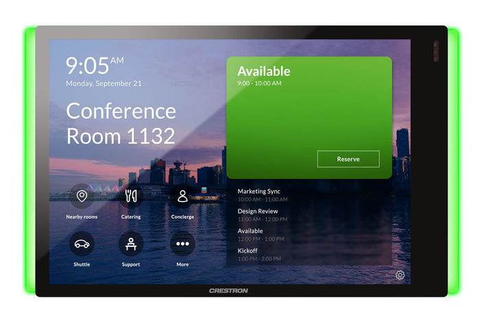 Crestron 7" Room Scheduling Touch Screen, Black Smooth, includes one TSW-770-LB-B-S light bar Crestron 7" Room Scheduling Touch Screen, Black Smooth, includes one TSW-770-LB-B-S light bar