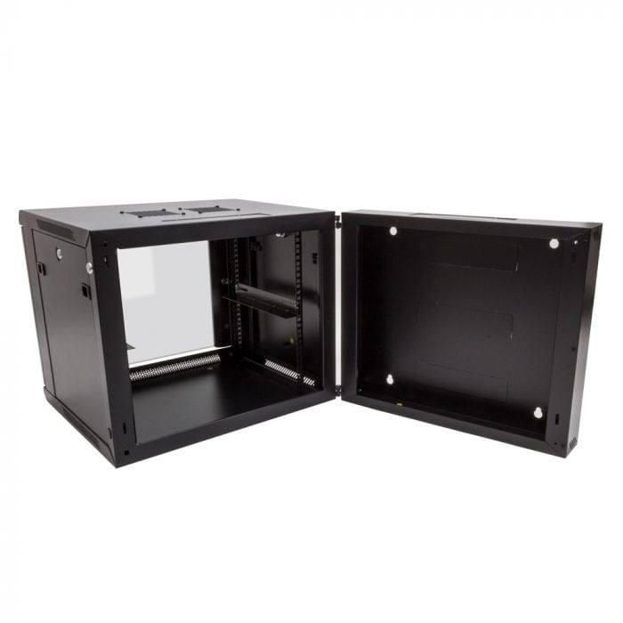 Rack Solutions 9U Swing Out Wall Mount Cabinet 600Mm(W) X 600Mm(D) With Glass Door - 185-4764