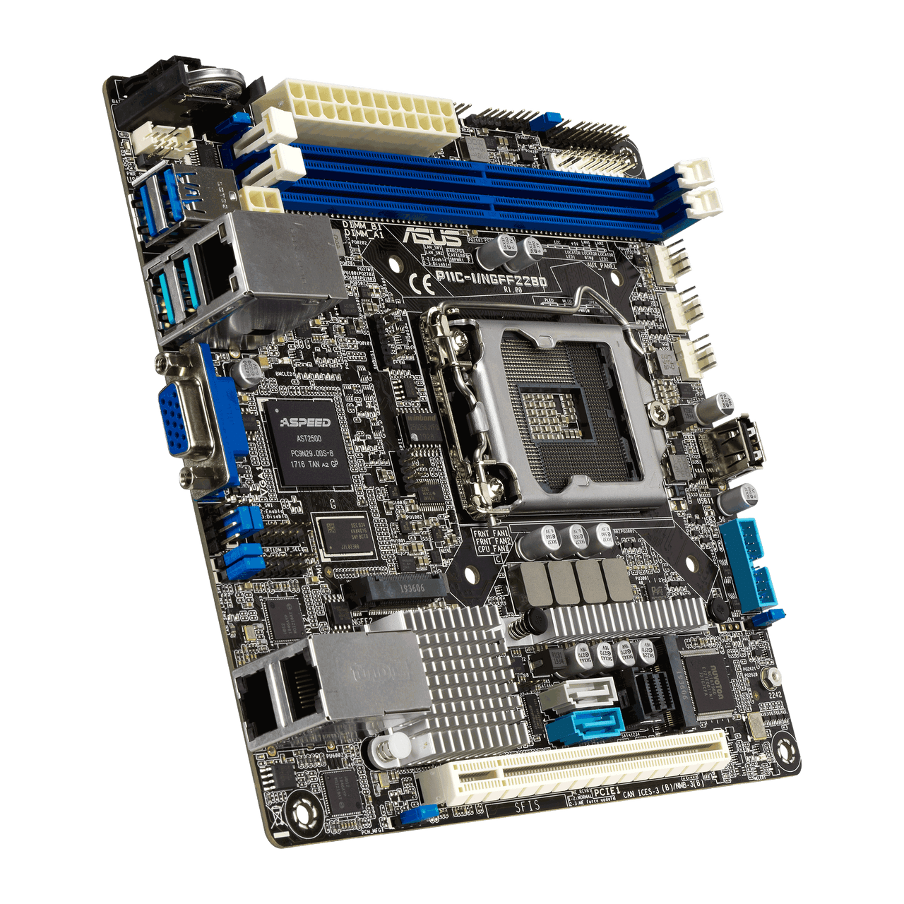Asus P12R-E-10G-2T Intel Xeon E-2300 LGA 1200 ATX Server Motherboard with Four DIMM and Dual M.2 Slots, Plus Dual 10G LAN, Eight SATA, One HDMI, Two PCIe 4.0 Slots, Two USB 3.2 Gen 2 - P12R-E-10G-2T