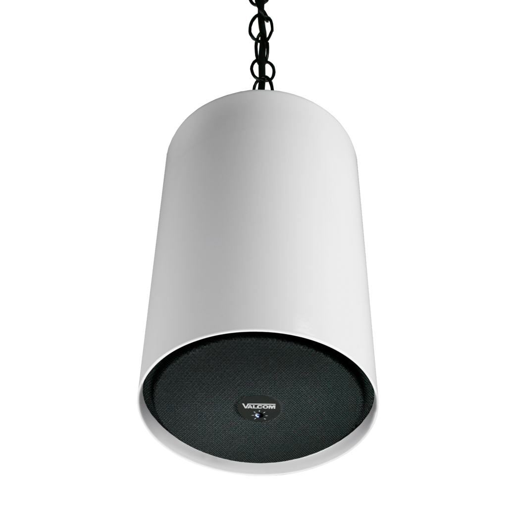 Valcom One-Way, 5-Watt Amplified Pendant Speak - V-1015B-W