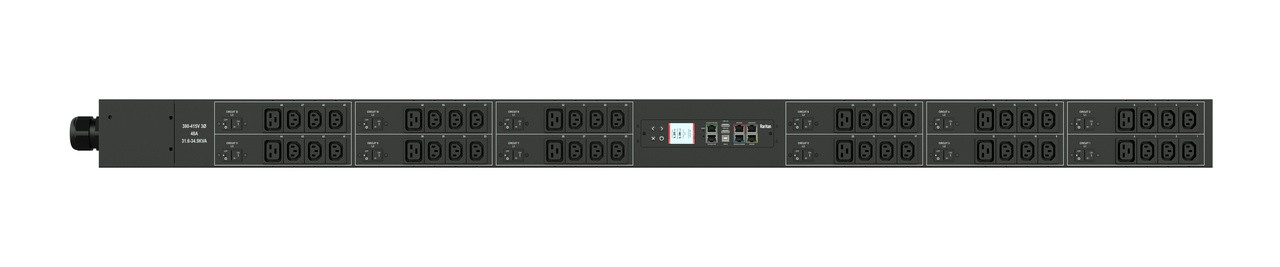 Raritan 3PH 415V 30A 24A/PH rated 24xC13 12xC19 NEMA L22-30P (Wye Top-top feed) 17.3kVA Outlet Metered/ Switched 0U 1m cable length - PX3-5731U-V2A7K2