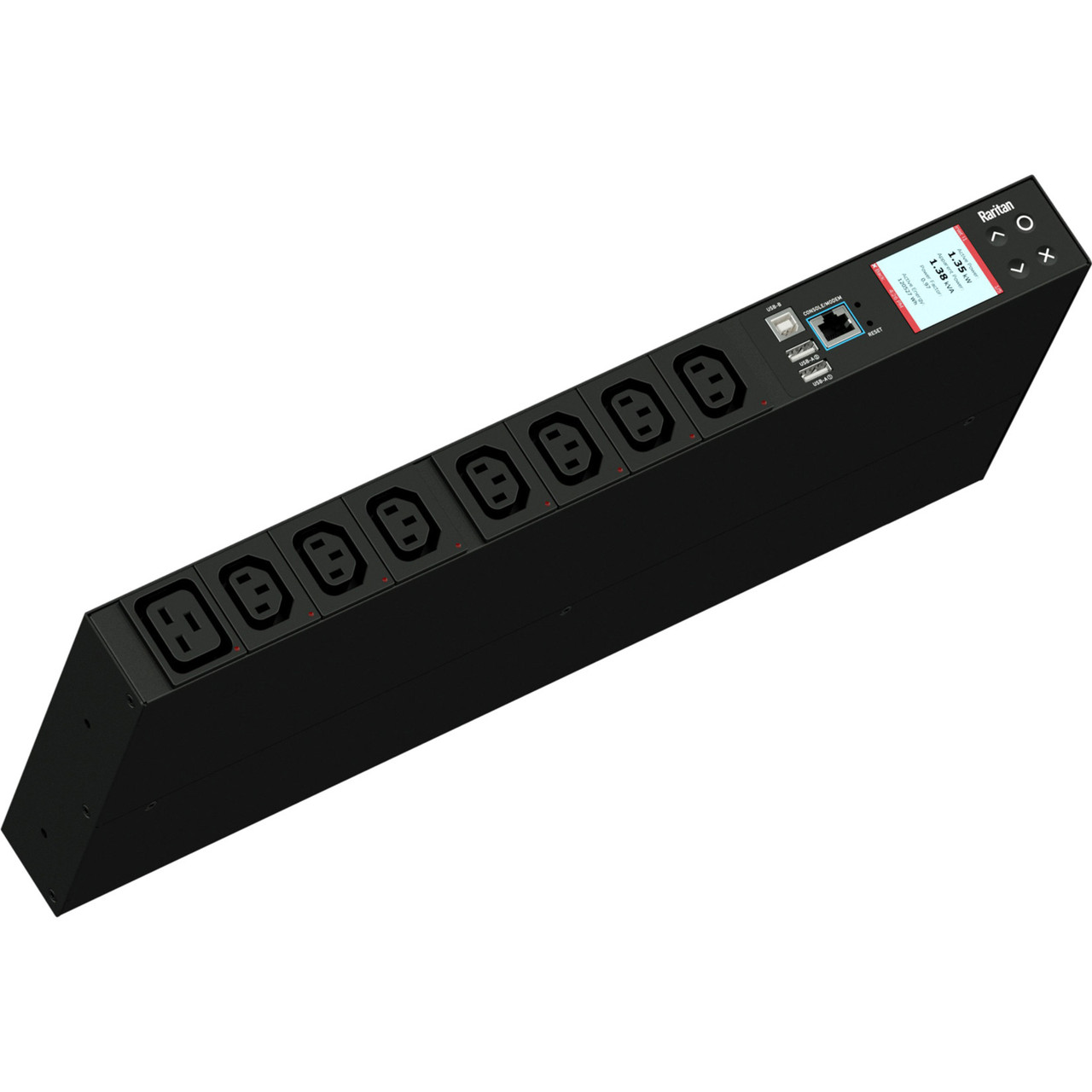 Raritan PX3 8-Outlets PDU - IEC 60320 C20 - 7 x IEC 60320 C13, 1 x IEC 60320 C19 - 1U - Rack-mountable - PX3TS-5184CR-A6