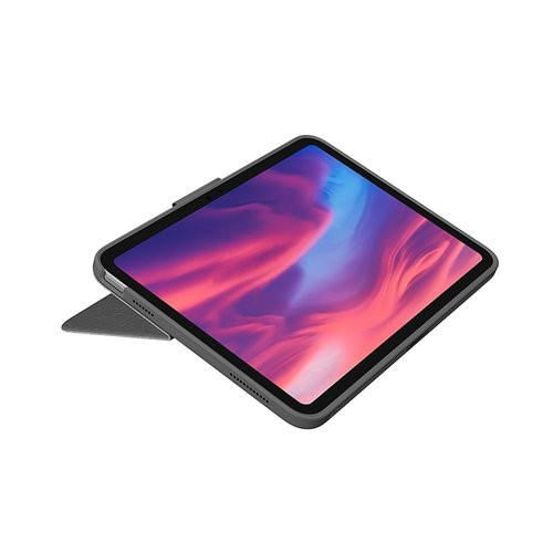 Logitech Combo Touch Keyboard/Cover Case (Folio) for 10.9" Apple, Logitech iPad (10th Generation &A16) Tablet - Oxford Gray - Scrape Resistant, Bump Resistant, Slip Resistant - Woven Fabric Exterior Material - 920-011433