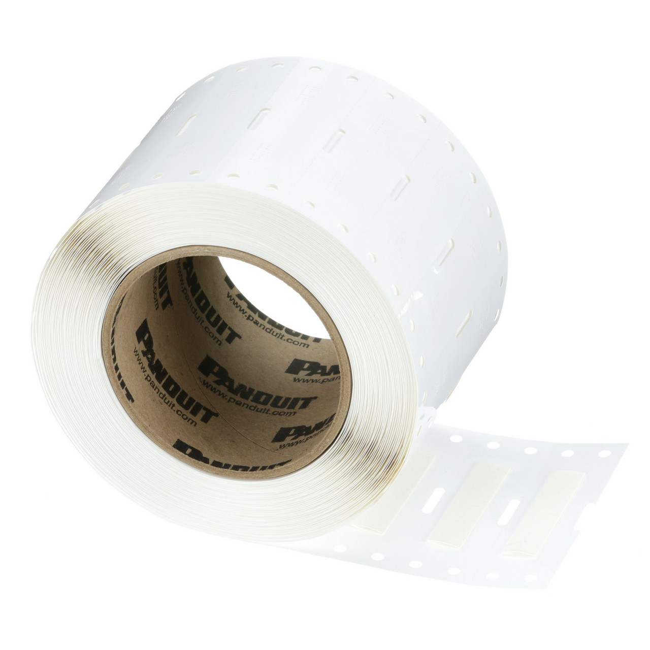 Panduit 3:1 flattened polyolefin - white - 2 in x 0.34 in 2500 label(s) (1 roll(s) x 2500) labels - H200X034H1T-B