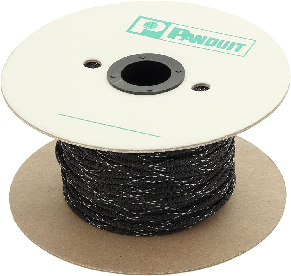 Panduit Pan-Wrap - Braided expandable sleeving - 1 ft - black - SE75PS-CR0