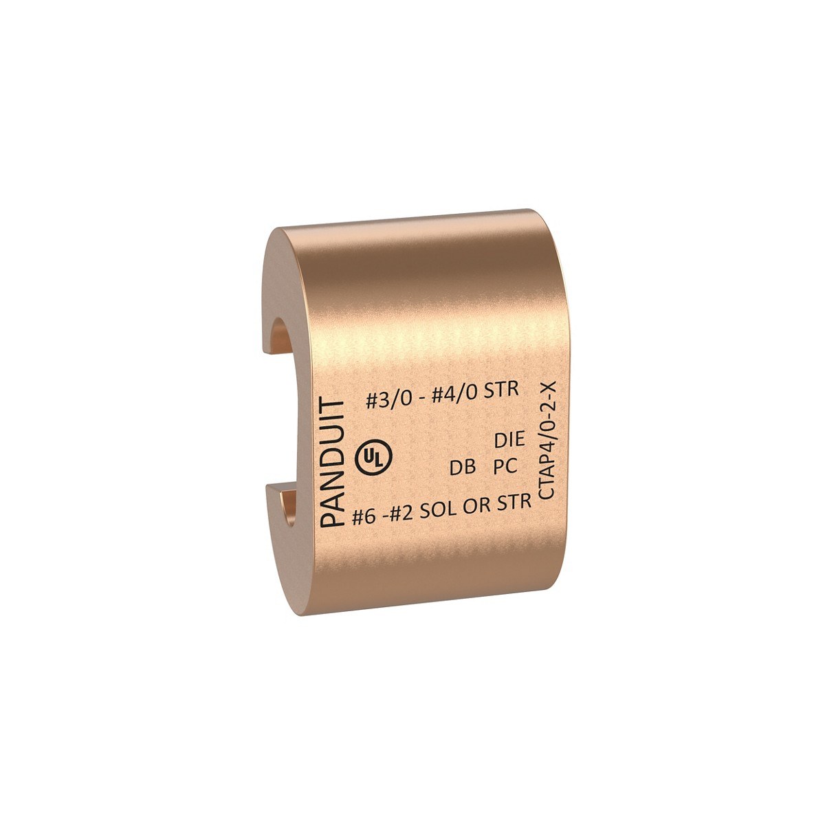 Panduit Cable compression tap - copper - CTAP4/0-2-X