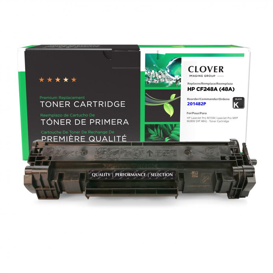 CIG Clover Imaging Remanufactured Black Toner Cartridge for HP CF248A 48A HP LaserJet Pro M15W MFP M28W 1000 Page Yiel