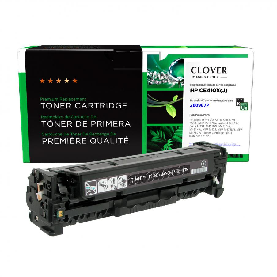CIG Clover Imaging Remanufactured for HP CE410X(J) 305X Black For use in HP M351 M375 M375NW M451 M451DN M451DW M451NW M475 M475DN Toner Cartridge 4600 Page Yield