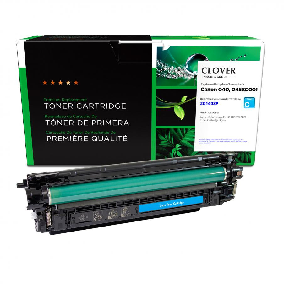 CIG Clover Imaging Remanufactured Cyan Toner Cartridge for Canon 0458C001 (040) Canon Color imageCLASS LBP-712CDN - Toner Cartridge, Cyan 5400 Page Yield CIG Clover Imaging Remanufactured Cyan Toner Cartridge for Canon 0458C001 (040) Canon Color imageCLASS LBP-712CDN - Toner Cartridge, Cyan 5400 Page Yield