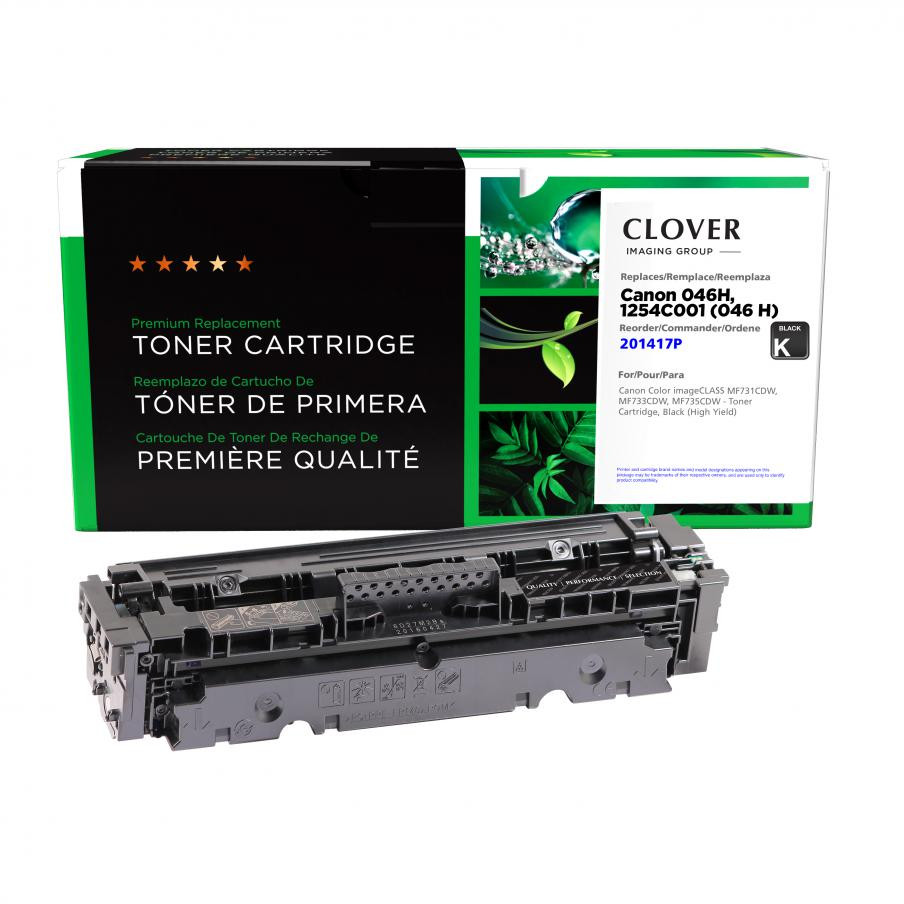 CIG Clover Imaging Remanufactured High Yield Black Toner Cartridge for Canon 1254C001 (046 H) Canon Color imageCLASS MF731CDW, MF733CDW, MF735CDW - Toner Cartridge, Black (High Yield) 6300 Page Yield CIG Clover Imaging Remanufactured High Yield Black Toner Cartridge for Canon 1254C001 (046 H) Canon Color imageCLASS MF731CDW, MF733CDW, MF735CDW - Toner Cartridge, Black (High Yield) 6300 Page Yield