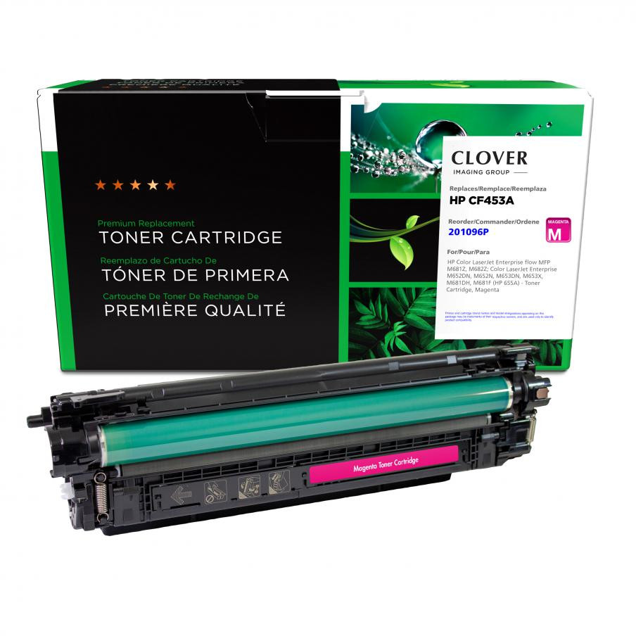 CIG Remanufactured Alt. for HP CF453A 655A Magenta Toner Cartridge for use in HP Color LaserJet Enterprise M652DN M652N M681DH M653DN M653X M681DH M681F M681F M681Z M682Z estimated print yield 10500