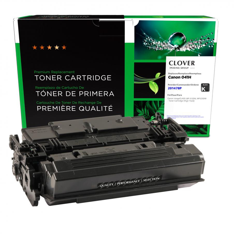 CIG Clover Imaging Remanufactured Black Toner Cartridge for Canon 053C001 (041H) Canon imageCLASS LBP-312DN MF525DW - Toner Cartridge, Black 20000 Page Yiel
