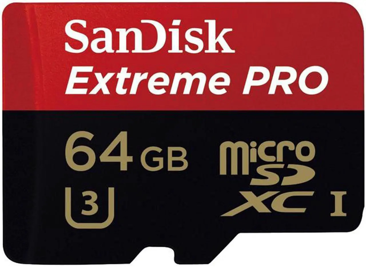 SanDisk 64GB Extreme PRO SDXC UHS-I/U3 Class 10 Memory Card with Adapter - SDSDQXP-064G-G46A