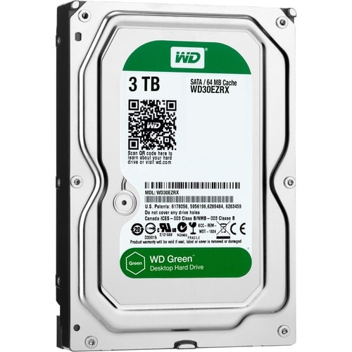 WD Green Desktop WD30EZRX 3 TB Hard Drive - 3.5" Internal - SATA (SATA/600) - 2 Year Warranty - WD30EZRX
