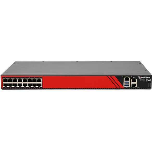 Opengear CM8100 Console Server - 1.95 GB - DDR4 SDRAM - Twisted Pair - 2 x Network (RJ-45) x USB - 16 x Serial Port - 10/100/1000Base-T - 10 Gigabit Ethernet - Rack-mountable - CM8116-US