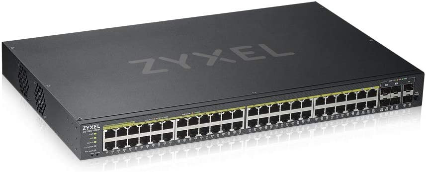 Zyxel  Hybrid Cloud Switch, 48-Port Gigabit Smart Managed Poe+ Switch With 4 Sfp+ 10G Fiber Ports, 375W - XGS1930-52HP